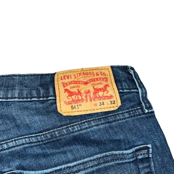 Levis 541 Athletic Taper Stretch Jeans Dark Wash Men’s Size 34x32 - Picture 4 of 4